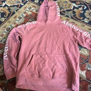 Large Men’s Abercrombie and Fitch Classic Hoodie in faded red